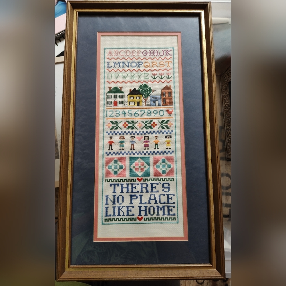Vintage Needlepoint " There's no place like home"